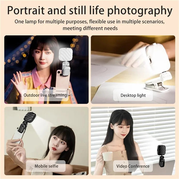 D1 Mini Laptop Phone Clip-on Lamp 3 Color Temperature Live Streaming Fill Light