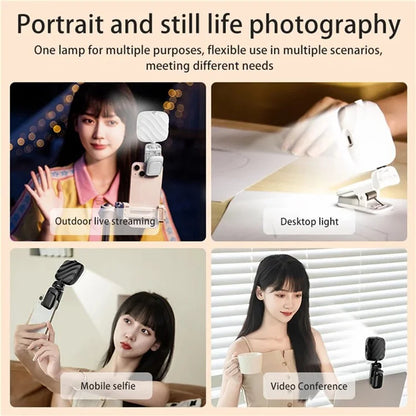D1 Mini Laptop Phone Clip-on Lamp 3 Color Temperature Live Streaming Fill Light