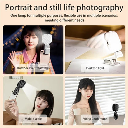 D1 Mini Laptop Phone Clip-on Lamp 3 Color Temperature Live Streaming Fill Light