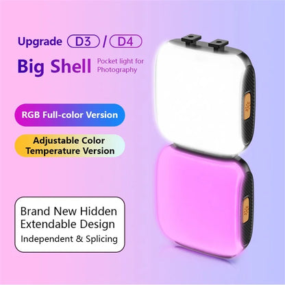 D4 Mini Size RGB LED Clip-On Fill Light Video Conference Lamp for Cell Phone Live Streaming