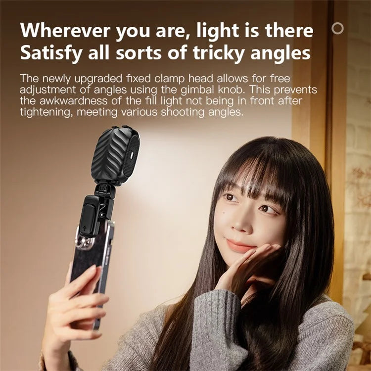 D4 Mini Size RGB LED Clip-On Fill Light Video Conference Lamp for Cell Phone Live Streaming