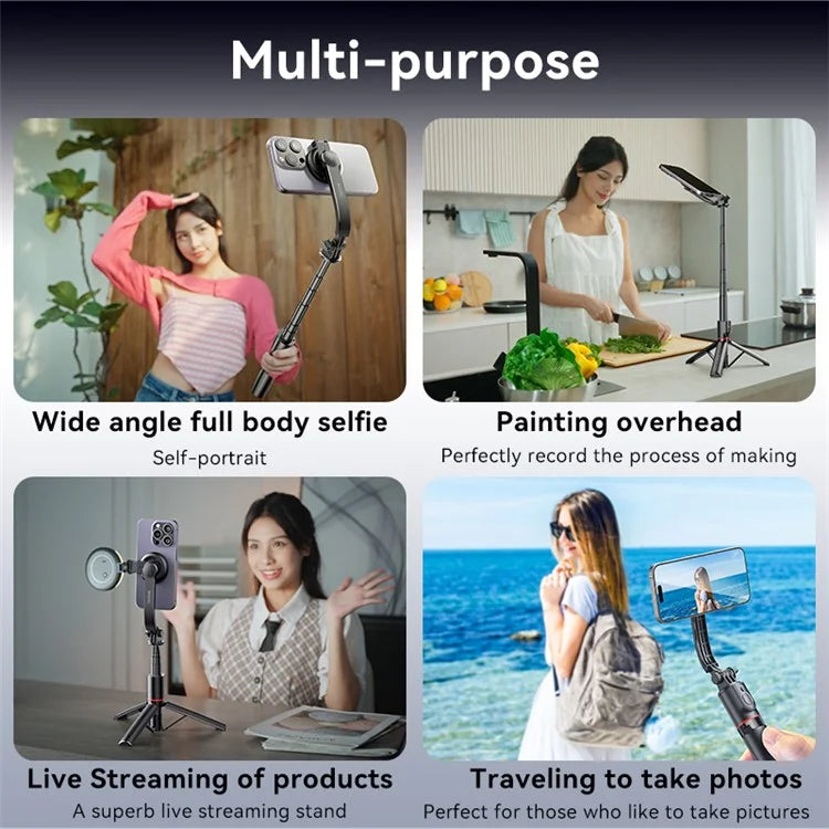 YESIDO SF19 Bluetooth Magnetic Selfie Stick for Cell Phone Tripod Stand