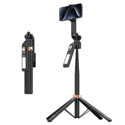 CL10 1.8m Gesture Tracking Tripod 3-Color Fill Light Selfie Stick with Remote Control