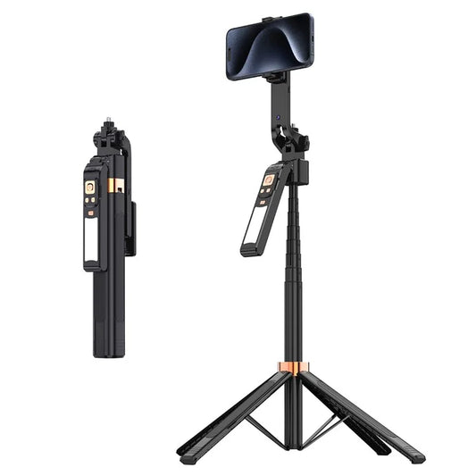 CL10 1.8m Gesture Tracking Tripod 3-Color Fill Light Selfie Stick with Remote Control
