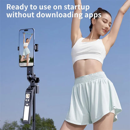 CL10 1.8m Gesture Tracking Tripod 3-Color Fill Light Selfie Stick with Remote Control