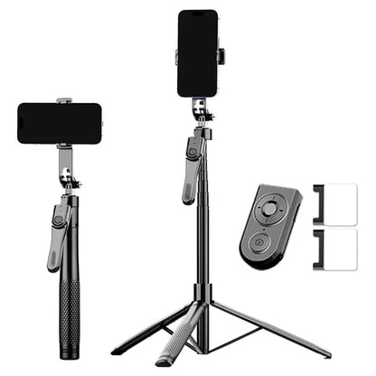 K29D 2.15m Bluetooth Selfie Stick 360 Degree Rotatable Gimbal Tripod with Dual Fill Light and Remote Control