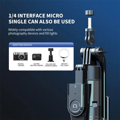 K29 2.15m Bluetooth Selfie Stick 360 Degree Rotatable Gimbal Tripod Stand with Remote Control