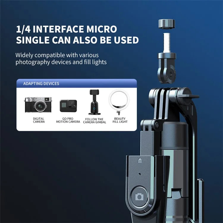 K29 2.15m Handheld Bluetooth Selfie Stick 360 Degree Rotatable Gimbal Tripod Stand