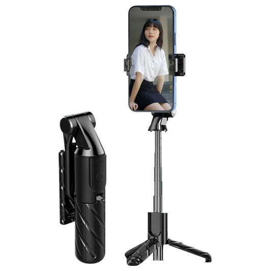 K03 Portable Bluetooth Selfie Stick with Remote Control Adjustable Height Tripod Stand