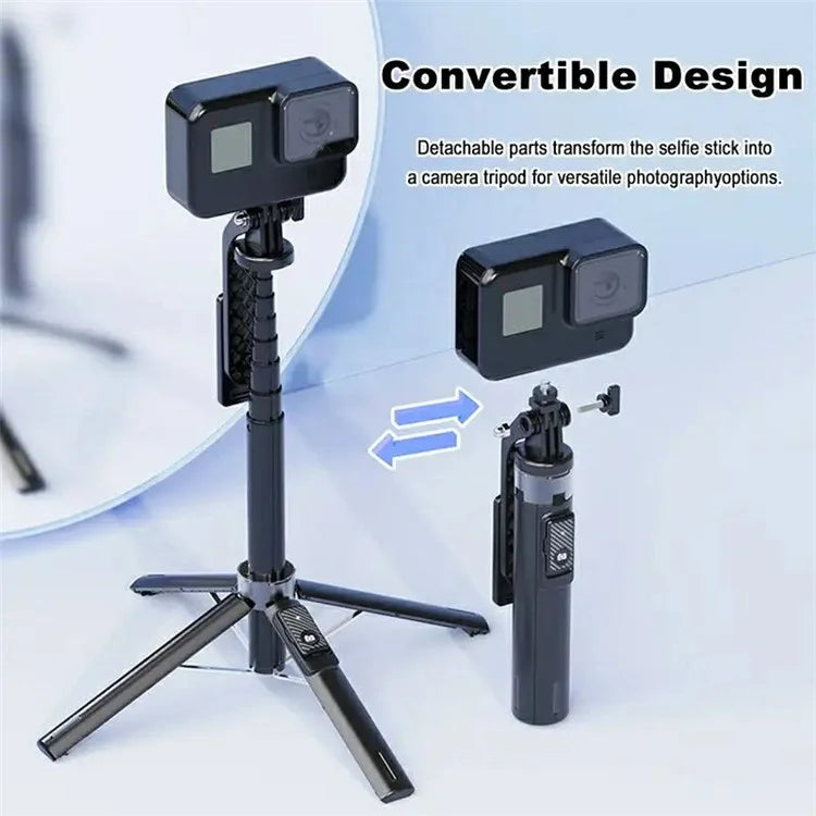 P135-V2 Selfie Stick Stable 4-Leg Tripod Phone Holder Stand with Remote Control+Dual Fill Lights