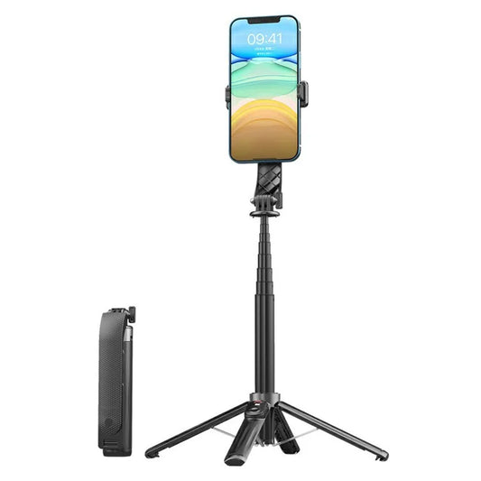 P07 Phone Holder Selfie Stick 4-Leg Tripod Stand with Remote Control