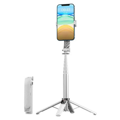 P07 Phone Holder Selfie Stick 4-Leg Tripod Stand with Remote Control