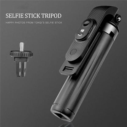 P06 2nd Gen V2 Phone Holder Bluetooth Selfie Stick Extendable Four-Leg Floor Stand with 2 Fill Lights
