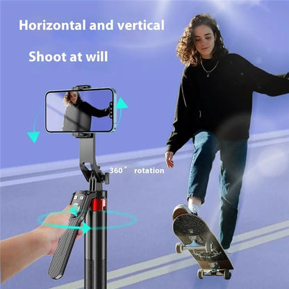 P185TK Extendable Four-Leg Floor Stand Phone Live Streaming Bluetooth Selfie Stick with 10-inch Fill Light