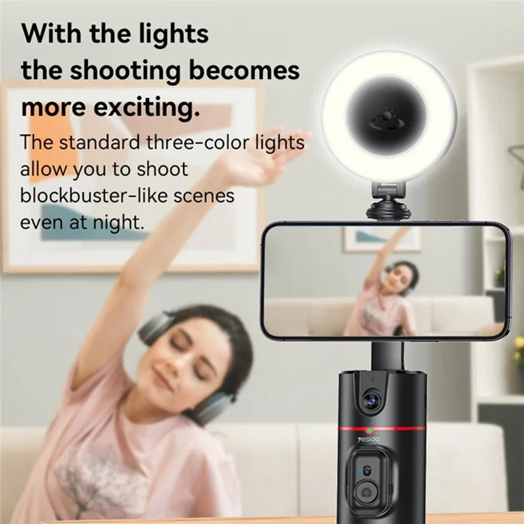 YESIDO SF20 Remote Control Magnetic Smart AI Face Tracking PTZ Gimbal Bracket with Fill Light