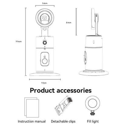 YESIDO SF20 Remote Control Magnetic Smart AI Face Tracking PTZ Gimbal Bracket with Fill Light