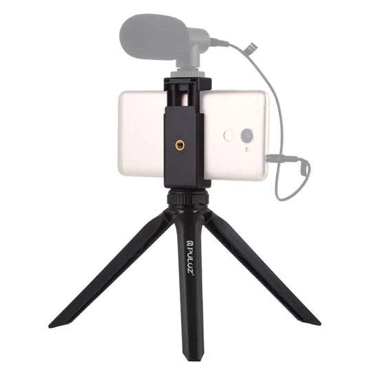 PULUZ PU506 Portable Camera Mobile Phone Stand Foldable Plastic Tripod with Phone Clip