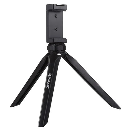 PULUZ PU506 Portable Camera Mobile Phone Stand Foldable Plastic Tripod with Phone Clip