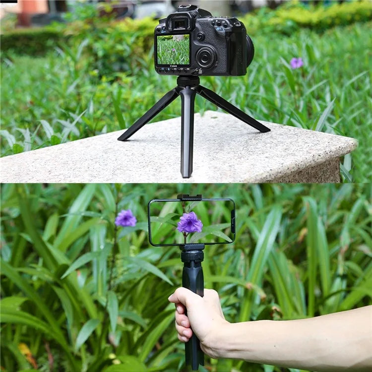 PULUZ PU506 Portable Camera Mobile Phone Stand Foldable Plastic Tripod with Phone Clip