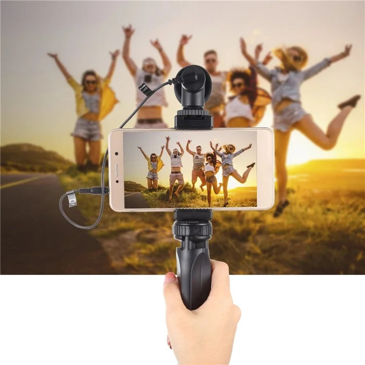 PULUZ PU506 Portable Camera Mobile Phone Stand Foldable Plastic Tripod with Phone Clip