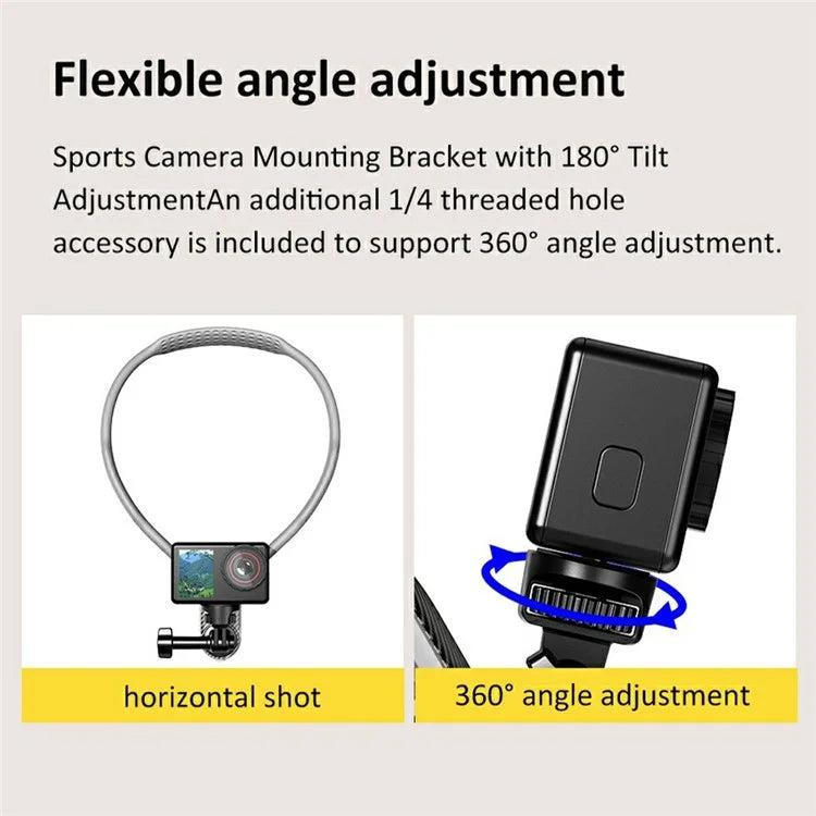 SCS-NH002 Sports Camera Neck Mount Multi Angle Adjustable Shockproof Camera Neck Holder Stabilizer