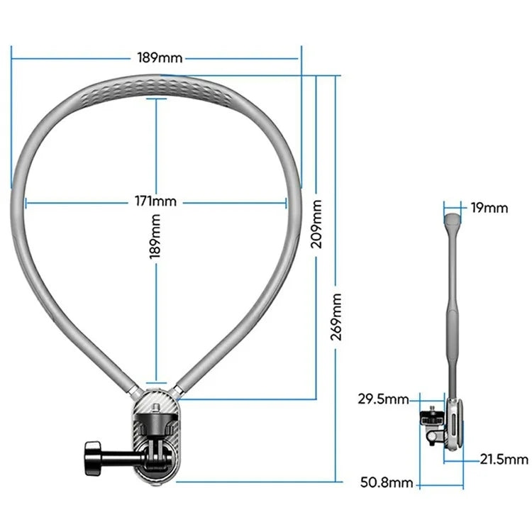 SCS-NH002 Sports Camera Neck Mount Multi Angle Adjustable Shockproof Camera Neck Holder Stabilizer