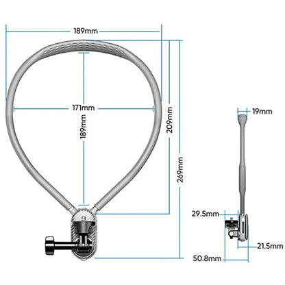 SCS-NH002 Sports Camera Neck Mount Multi Angle Adjustable Shockproof Camera Neck Holder Stabilizer