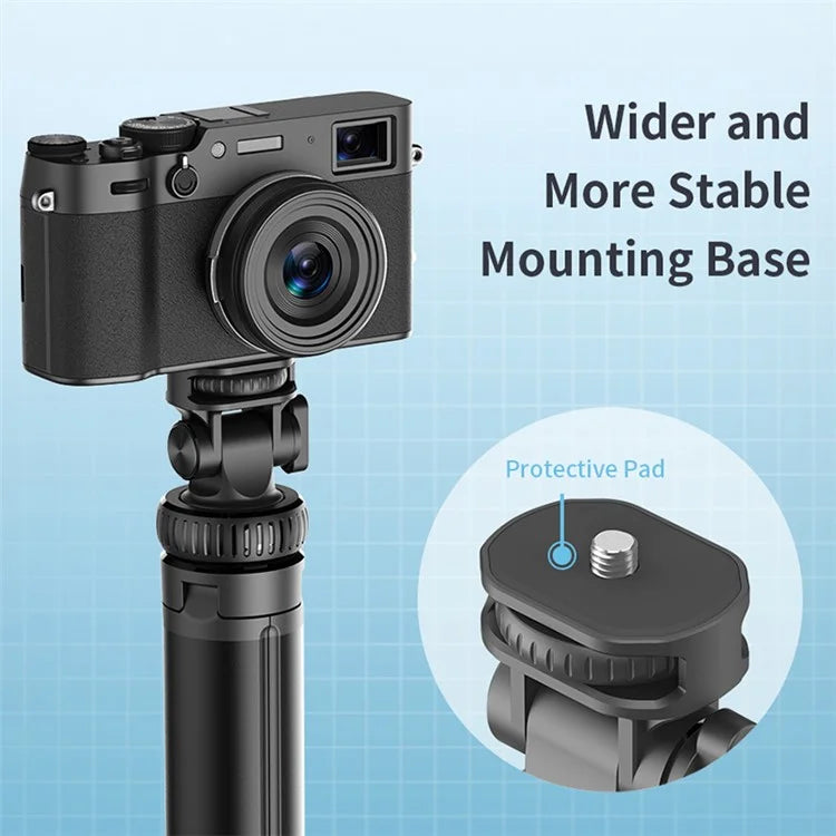 C05 Dual Fill Light Handheld Stabilizer Tripod Stand Floor Standing Adjustable Bluetooth Selfie Stick for Cell Phone Live Streaming