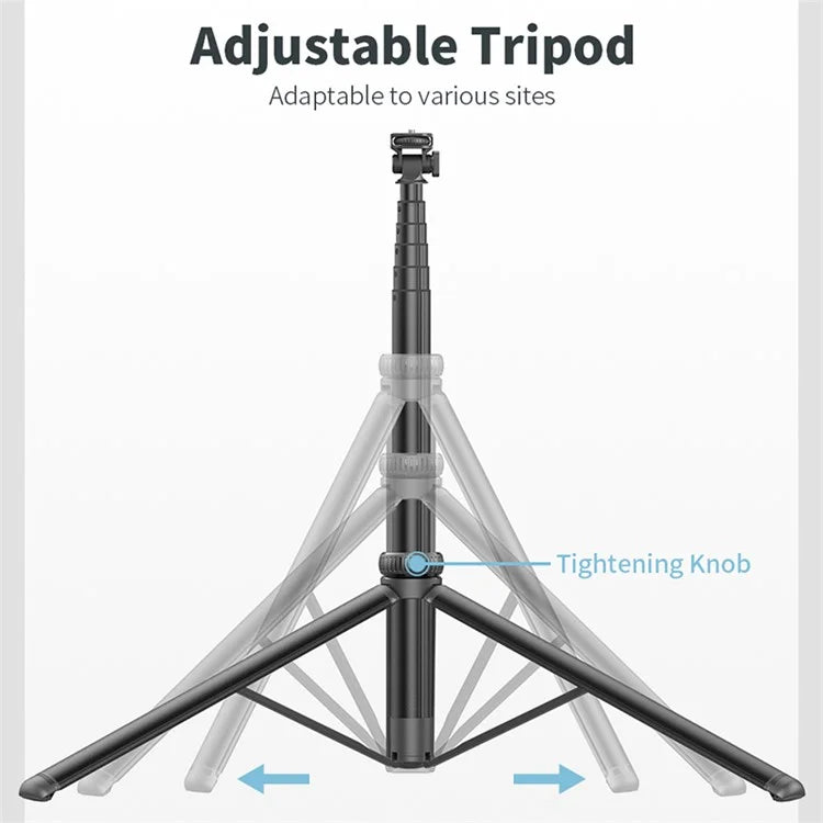 C05 Dual Fill Light Handheld Stabilizer Tripod Stand Floor Standing Adjustable Bluetooth Selfie Stick for Cell Phone Live Streaming