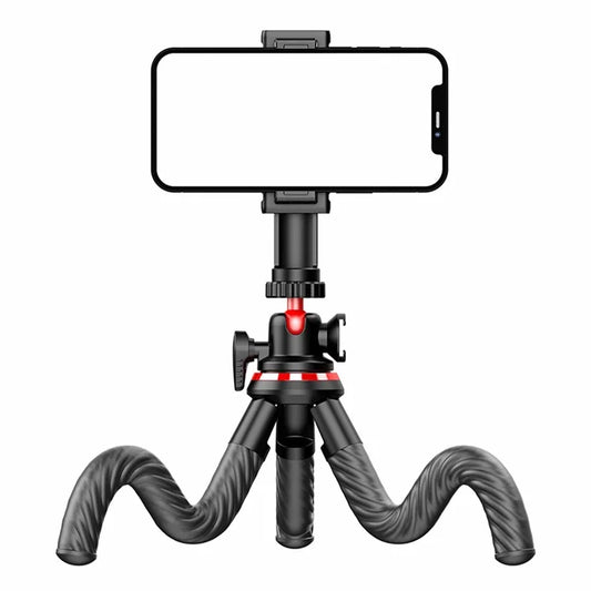 C02 Flexible Octopus Tripod Bracket with 1 / 4 Screw + Detachable Phone Holder for Live Streaming