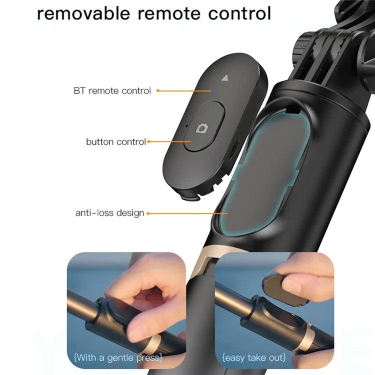 YESIDO SF14 Foldable Tripod Shooting Anti-shake Phone Holder Selfie Stick with Remote Control