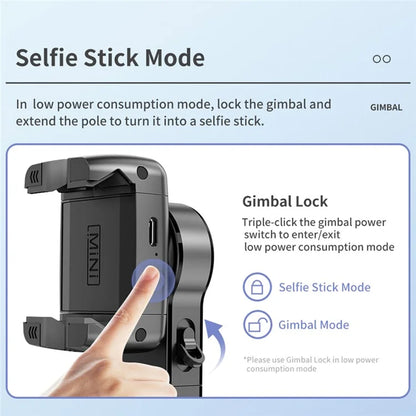 Q18 Single-Axis Gimbal Selfie Stick Tripod Stand Panoramic Follow Shot Anti-Shake Handheld Gimbal Stabilizer