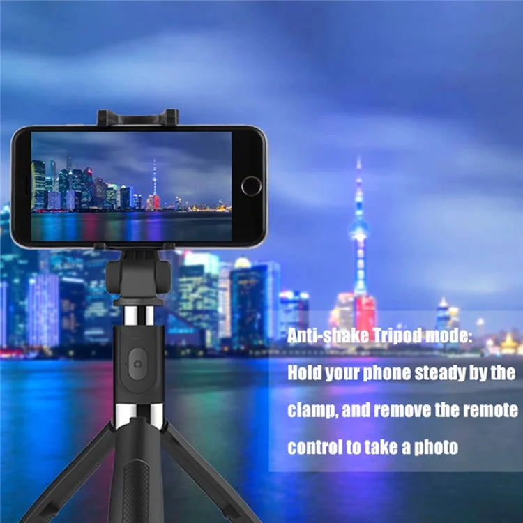 L01 Mini Tripod Stand Phone Clip Holder Extendable Selfie Stick with Bluetooth Remote Control