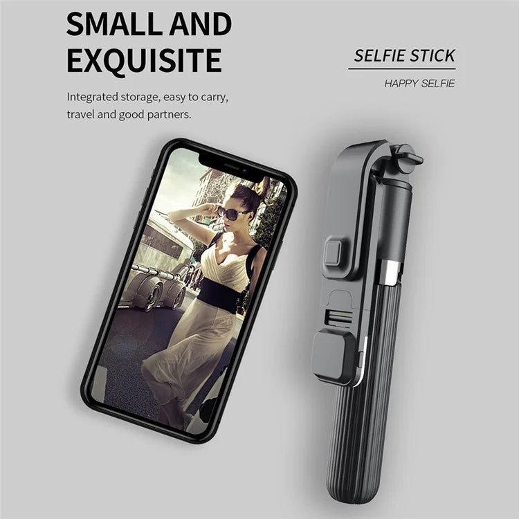 L03S Bluetooth Selfie Stick Aluminum Alloy Rod Telescopic Tripod Stand with Fill Light