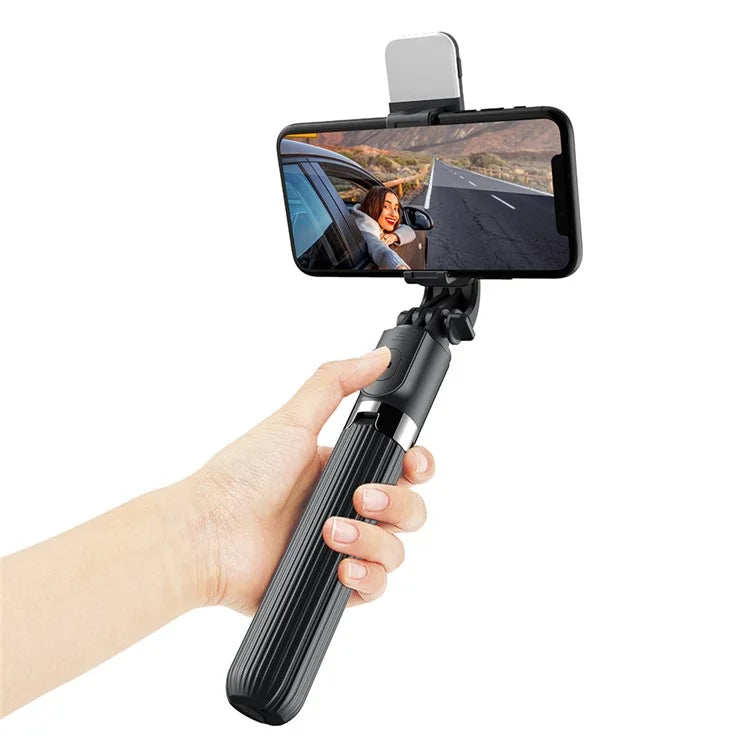 L03S Bluetooth Selfie Stick Aluminum Alloy Rod Telescopic Tripod Stand with Fill Light
