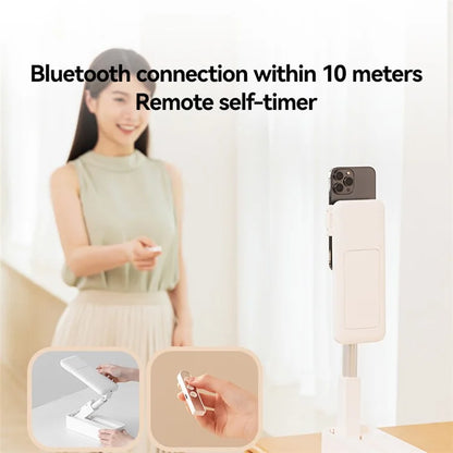 USAMS US-ZB265 DOXG-V10 2 Gen Rotatable Folding Live Stream Phone Stand with Bluetooth Remote Control