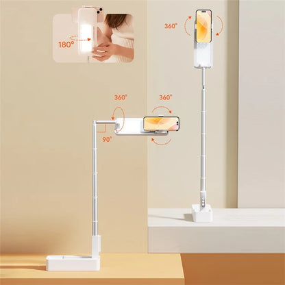USAMS US-ZB265 DOXG-V10 2 Gen Rotatable Folding Live Stream Phone Stand with Bluetooth Remote Control