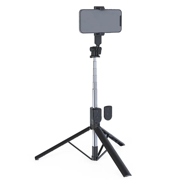 BT11 0.31-1.7m Telescopic Tripod Stand Phone Clip Holder Selfie Stick with Bluetooth Remote Control