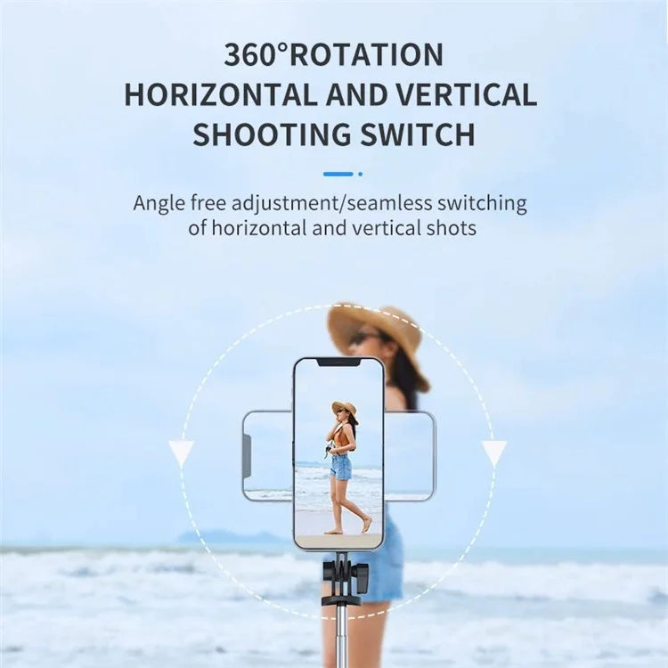 BT11 0.31-1.7m Telescopic Tripod Stand Phone Clip Holder Selfie Stick with Bluetooth Remote Control