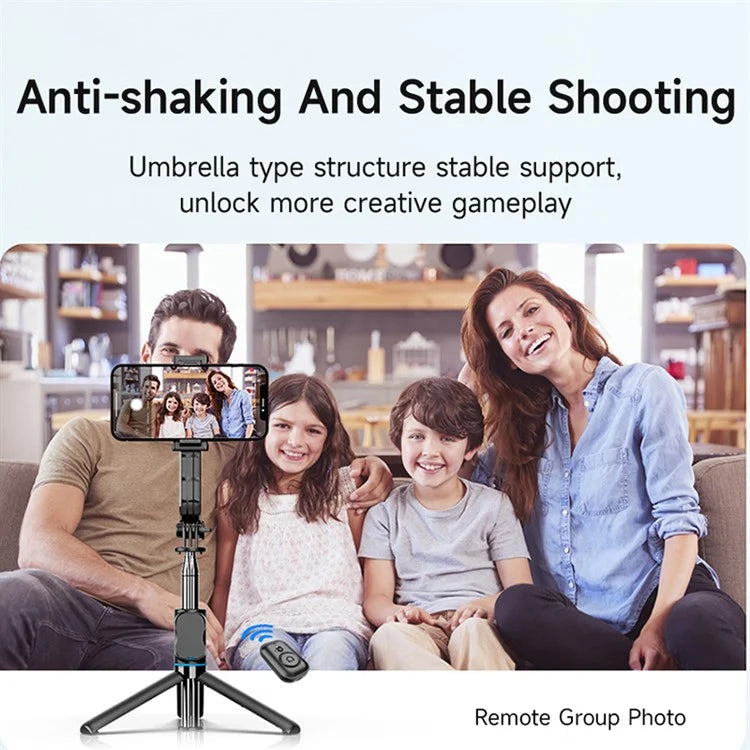 DEVIA C01 Extendable Phone Tripod Multifunctional Selfie Stick Phone Vlog Tripod Stand