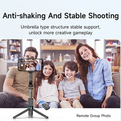 DEVIA C01 Extendable Phone Tripod Multifunctional Selfie Stick Phone Vlog Tripod Stand