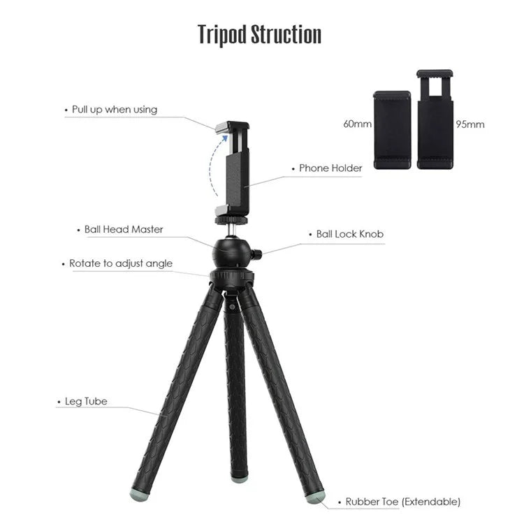 APEXEL APL-JJ09 For GoPro Portable Vlogging Camera Mount Tripod Stand Holder