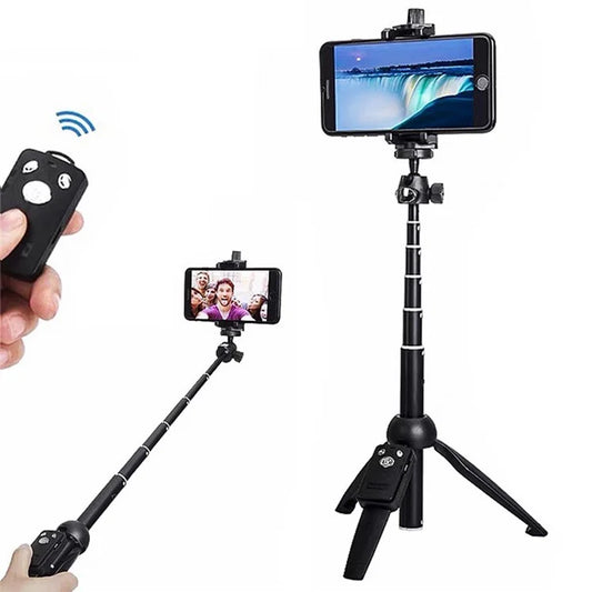 YUNTENG 9928N Bluetooth Remote Telescopic Tripod Stand Phone Clip Holder Selfie Stick