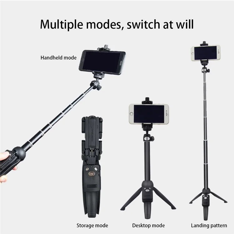 YUNTENG 9928N Bluetooth Remote Telescopic Tripod Stand Phone Clip Holder Selfie Stick