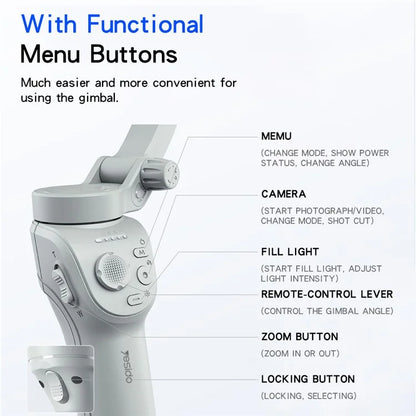 YESIDO SF18 3-Axis Smartphone Holder Gimbal Stabilizer Face Tracking Selfie Stick
