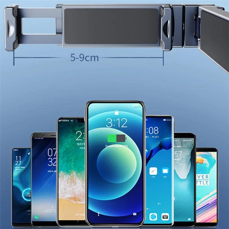 360° Rotating Metal Phone Holder Adjustable Phone Mount Stand for Travel Office Kitchen