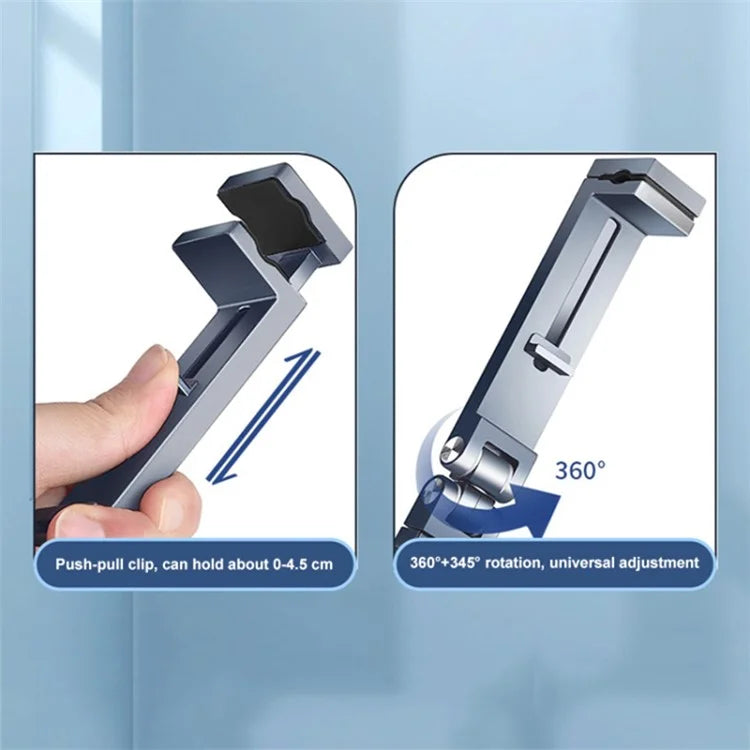 360° Rotating Metal Phone Holder Adjustable Phone Mount Stand for Travel Office Kitchen