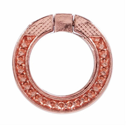 Round Phone Kickstand Adhesive Metal Phone Ring Holder Grip Flower Decoration