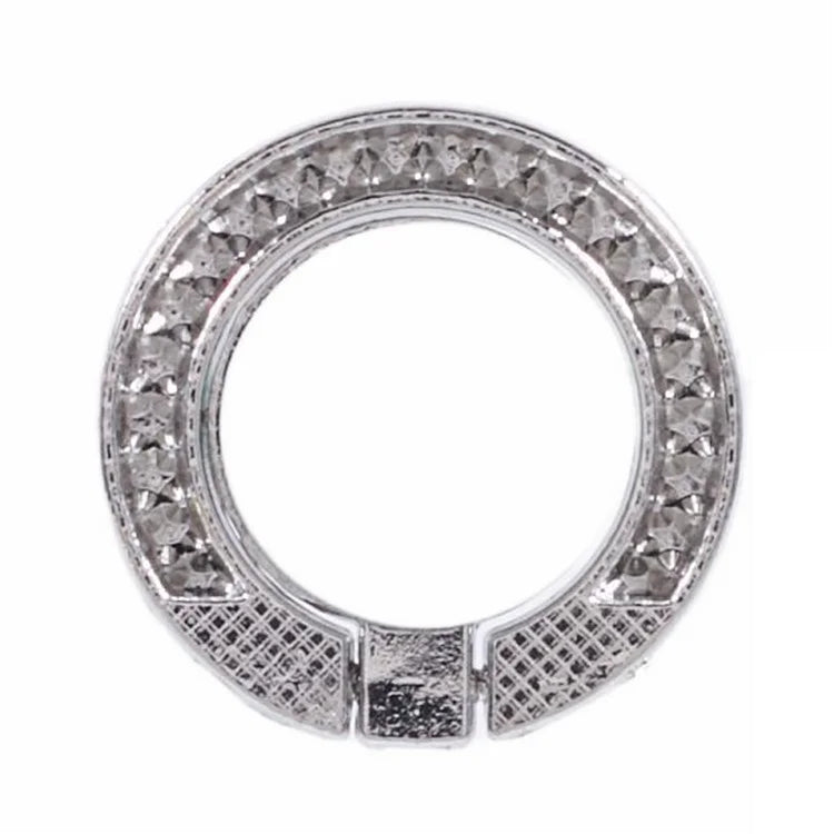 Round Phone Kickstand Adhesive Metal Phone Ring Holder Grip Flower Decoration