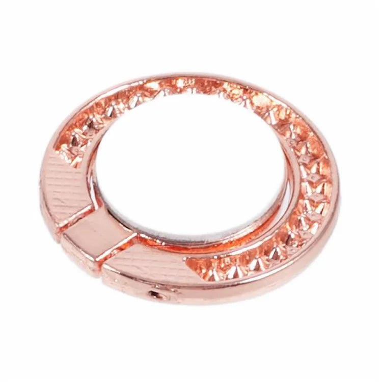 Round Phone Kickstand Adhesive Metal Phone Ring Holder Grip Flower Decoration